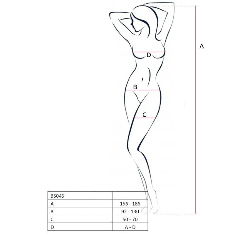 PASSION - WOMAN BS045 WEISSER BODYSTOCKING, EINE GRÖSSE - Vanelion Paradise