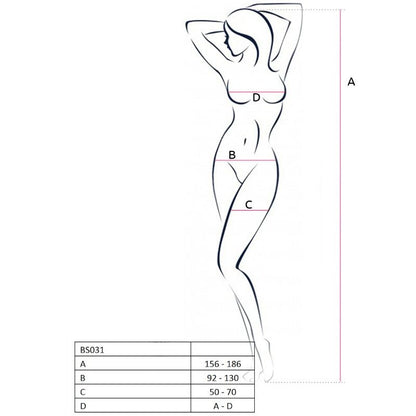 PASSION - WOMAN BS031 ROTER BODYSTOCKING, EINE GRÖSSE