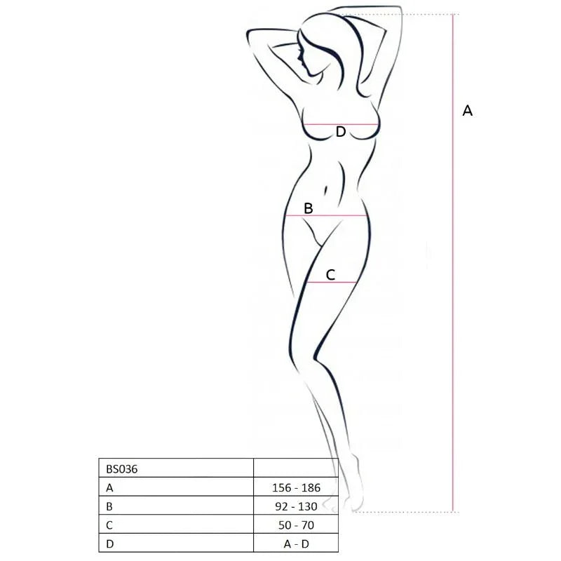 PASSION - WOMAN BS036 ROTER BODYSTOCKING, EINE GRÖSSE - Vanelion Paradise