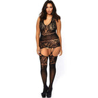 LEG AVENUE - BODYSTOCKING MIT BLUMENDESIGN, GROSSE GRÖSSE - Vanelion Paradise