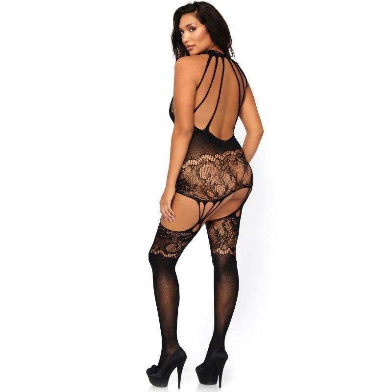 LEG AVENUE - BODYSTOCKING MIT BLUMENDESIGN, GROSSE GRÖSSE - Vanelion Paradise