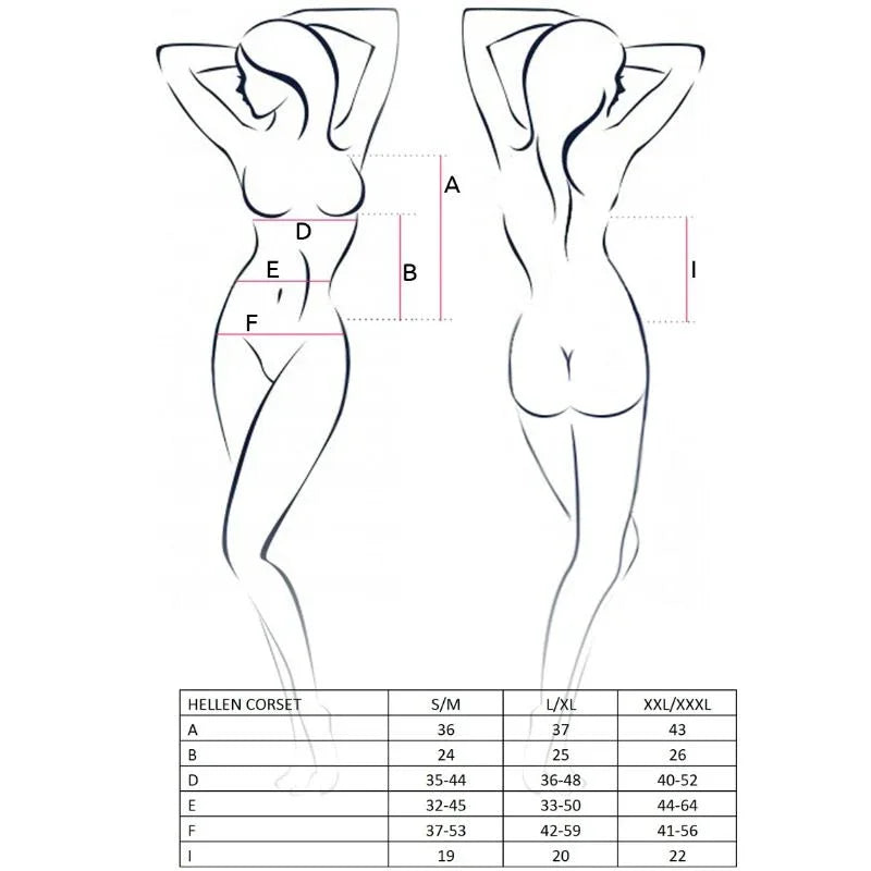 PASSION - WOMAN HELLEN KORSETT SCHWARZ GRÖSSE S/M - Vanelion Paradise