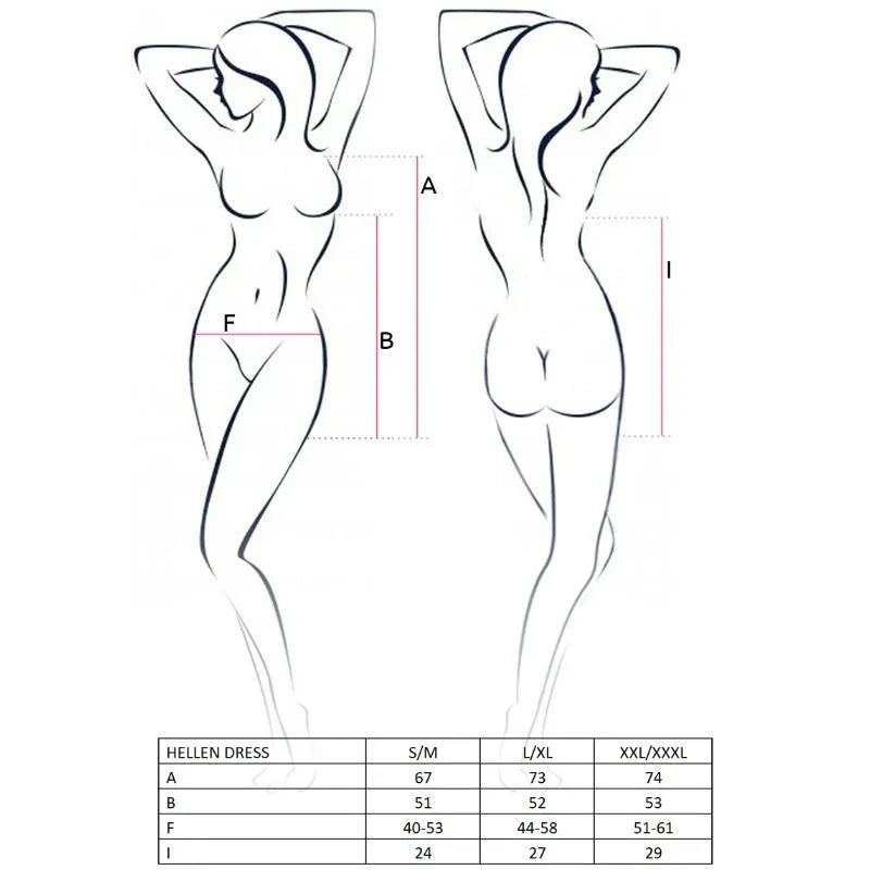 PASSION - WOMAN HELLEN KLEID UND TANGA GRÖSSE S/M - Vanelion Paradise