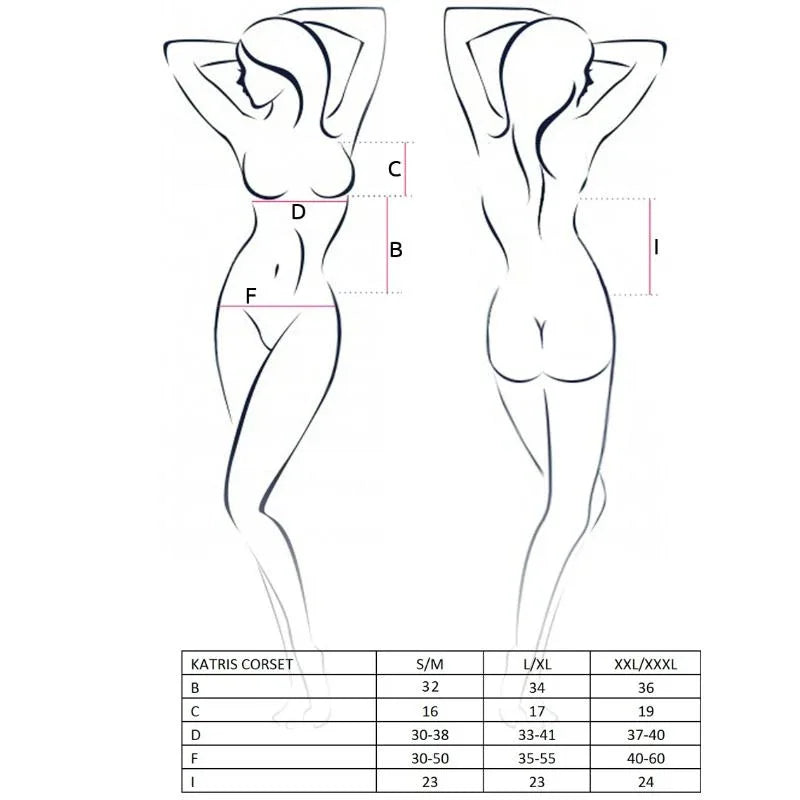 PASSION - WOMAN KATRISS SCHWARZES KORSETT GRÖSSE S/M - Vanelion Paradise