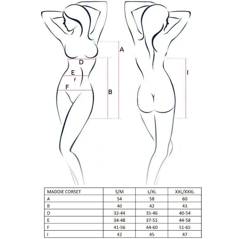 PASSION - WOMAN MADDIE SCHWARZES KORSETT GRÖSSE S/M - Vanelion Paradise