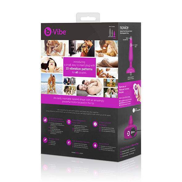 B-VIBE - NOVICE ANAL-STECKER MIT FERNBEDIENUNG FUCHSIA - Vanelion Paradise