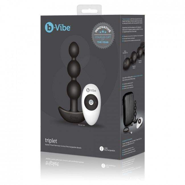 B-VIBE - TRIPLET ANAL-FERNBEDIENUNGSPERLEN SCHWARZ - Vanelion Paradise