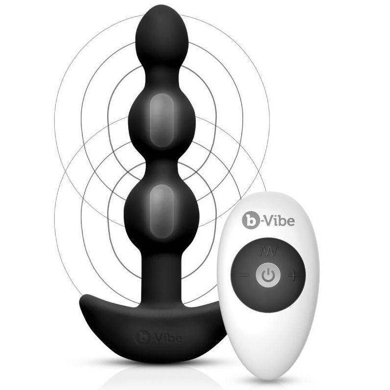B-VIBE - TRIPLET ANAL-FERNBEDIENUNGSPERLEN SCHWARZ - Vanelion Paradise
