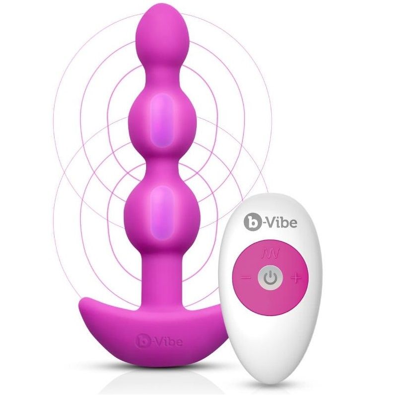 B-VIBE - TRIPLET ANAL FERNBEDIENUNGSPERLEN ROSA