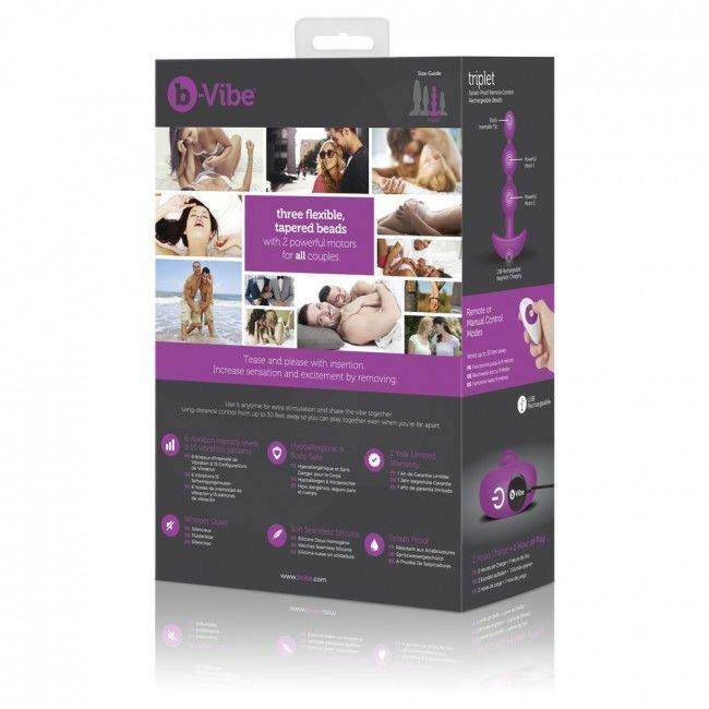 B-VIBE - TRIPLET ANAL FERNBEDIENUNGSPERLEN ROSA - Vanelion Paradise