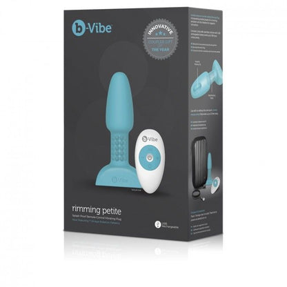 B-VIBE - RIMMING ANALPLUG MIT FERNBEDIENUNG, PETITE TEAL