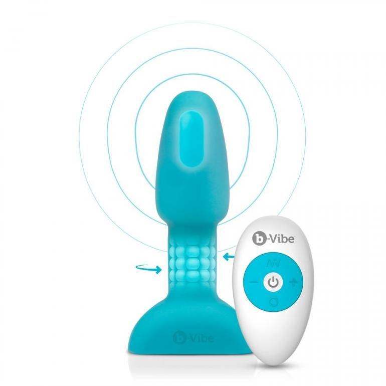 B-VIBE - RIMMING ANALPLUG MIT FERNBEDIENUNG, PETITE TEAL - Vanelion Paradise