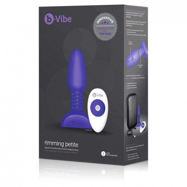 B-VIBE - RIMMING ANALPLUG MIT FERNBEDIENUNG PETITE FLIEDER - Vanelion Paradise