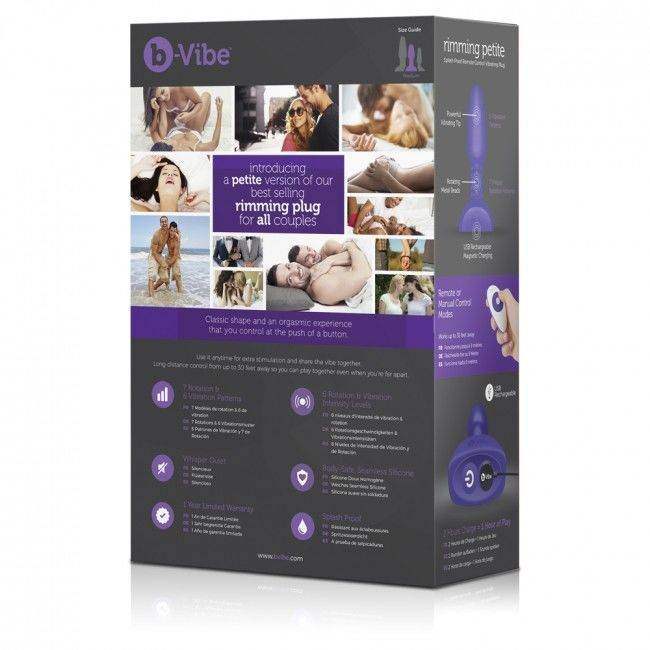 B-VIBE - RIMMING ANALPLUG MIT FERNBEDIENUNG PETITE FLIEDER - Vanelion Paradise