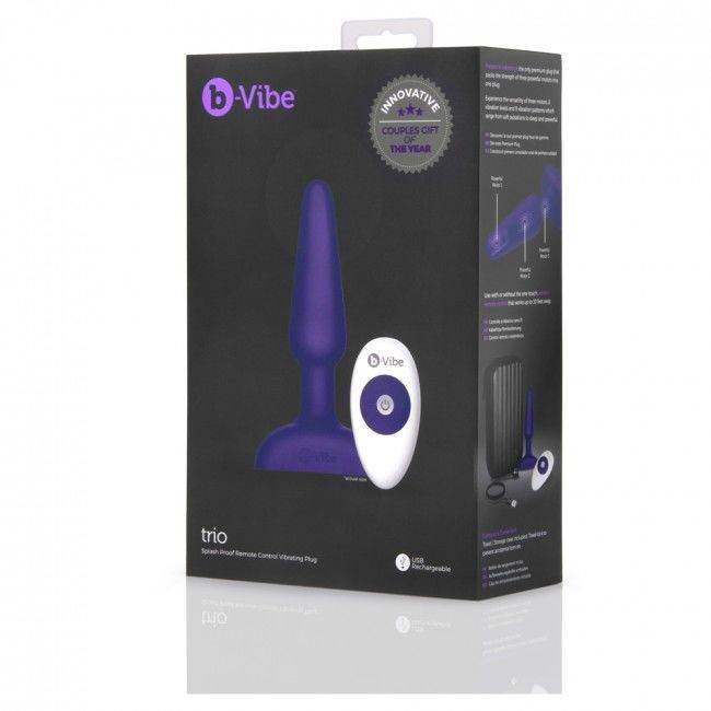B-VIBE - TRIO FERNBEDIENUNGSSTECKER ANAL LILA - Vanelion Paradise