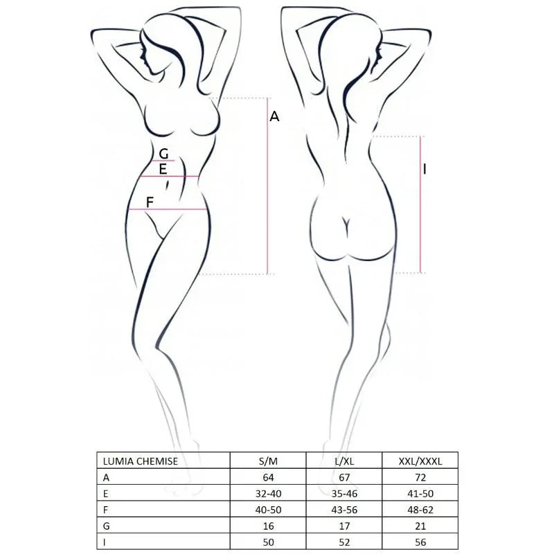 PASSION - WOMAN LUMIA CHEMISE SCHWARZ GRÖSSE S/M - Vanelion Paradise