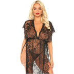 LEG AVENUE - 2-TEILIGES SET, KAFTEN-ROBE AUS SPITZE UND TANGA S/M - Vanelion Paradise