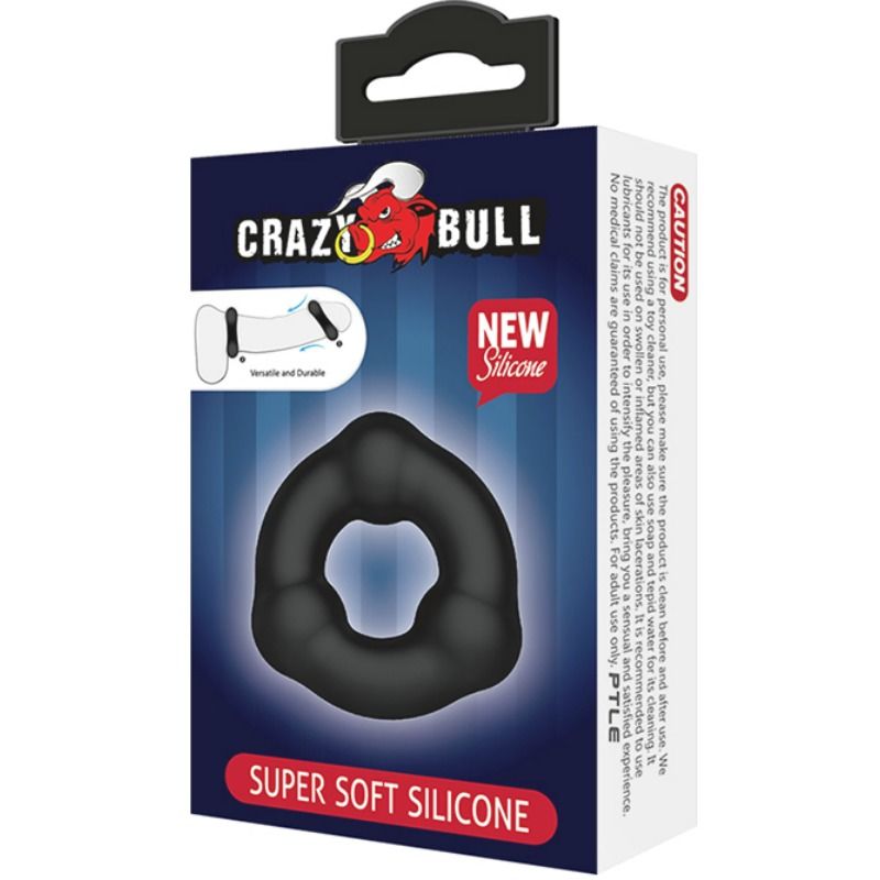 CRAZY BULL - SUPERWEICHER SILIKONRING MIT KNOCHEN