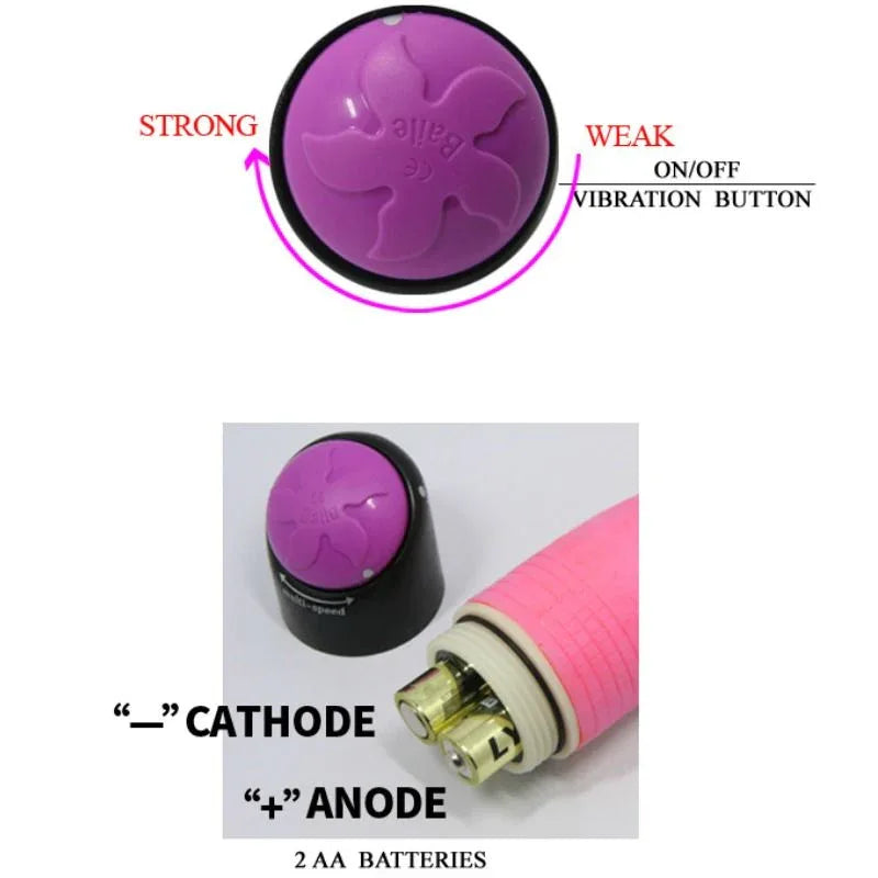 BAILE - BUNTER SEX REALISTISCHER VIBRATOR ROSA 23 CM - Vanelion Paradise