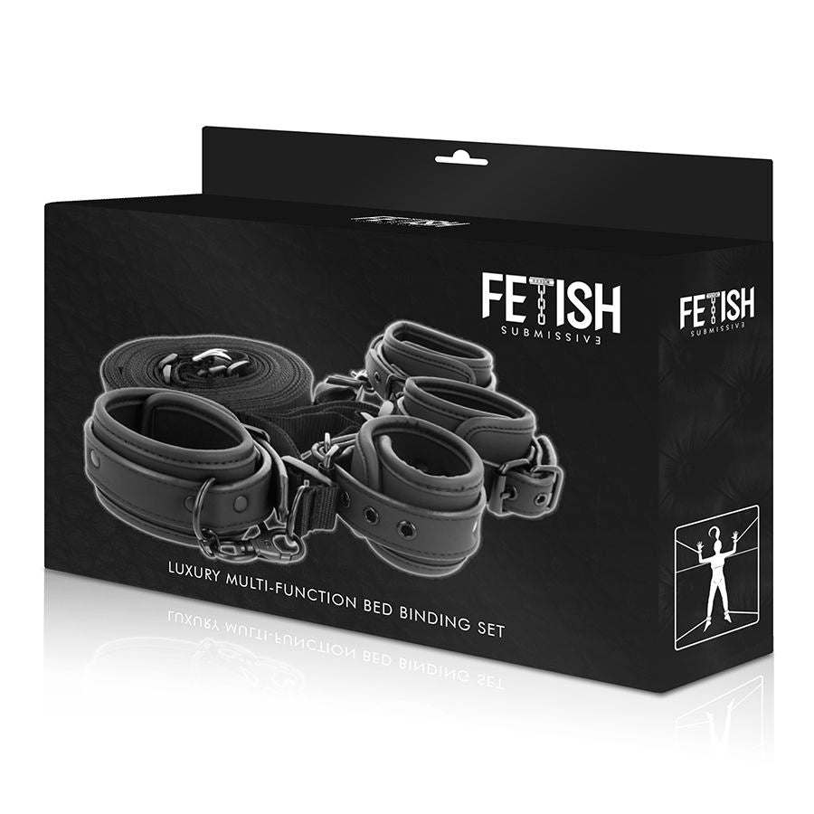 FETISH SUBMISSIVE - SET AUS HANDSCHELLEN UND KRAWATTEN MIT NOPRENE-FUTTER