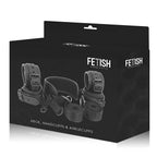 FETISH SUBMISSIVE Master-Position Set – veganes Leder & 4 Neopren-Fesseln - Vanelion Paradise