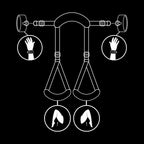 FETISH SUBMISSIVE - POSITION MIT OFFENEN BEINEN UND HANDSCHELLEN MIT NEOPREN-FUTTER - Vanelion Paradise