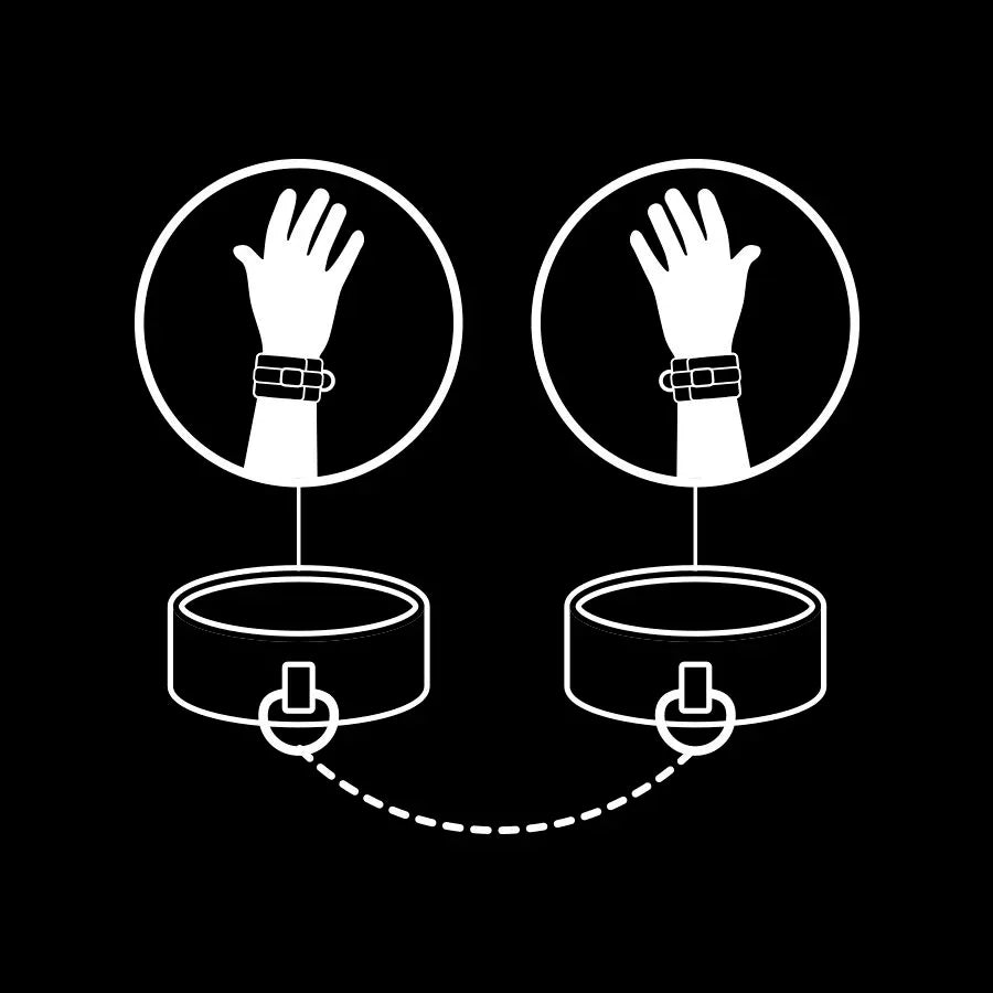 FETISH SUBMISSIVE – Vegane Lederhandschellen mit Neopren-Futter - Vanelion Paradise