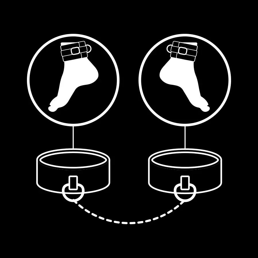 FETISH SUBMISSIVE - KNÖCHELSTÜTZE AUS VEGANEM LEDER MIT NEOPREN-FUTTER - Vanelion Paradise