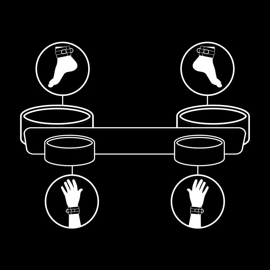 FETISH SUBMISSIVE Spreizstange – verstellbar, Neopren & veganes Leder - Vanelion Paradise