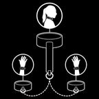 FETISH SUBMISSIVE - HALSKETTE UND HANDSCHELLEN AUS VEGANEM LEDER MIT NEOPREN-FUTTER - Vanelion Paradise