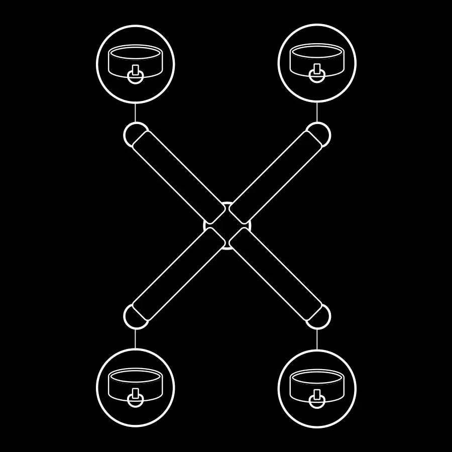 FETISH SUBMISSIVE - HANDSCHELLENVERBINDUNG AUS VEGANEM LEDER - Vanelion Paradise