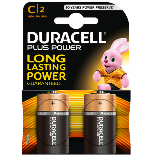 DURACELL - PLUS POWER BATTERIE C LR14 2 EINHEITEN