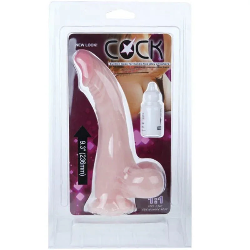BAILE Realistischer Dildo mit Saugnapf – weiches TPR, Adern & Hoden - Vanelion Paradise
