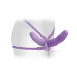 FETISH FANTASY ELITE - VIBRIERENDE DOPPELTE DELIGHT STRAP-ON PURPLE - Vanelion Paradise