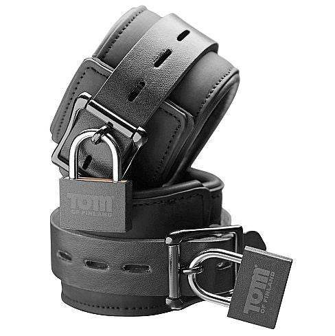TOM OF FINLAND - NEOPRENE ARMBAND MANSCHETTEN MIT SCHLOSS - Vanelion Paradise