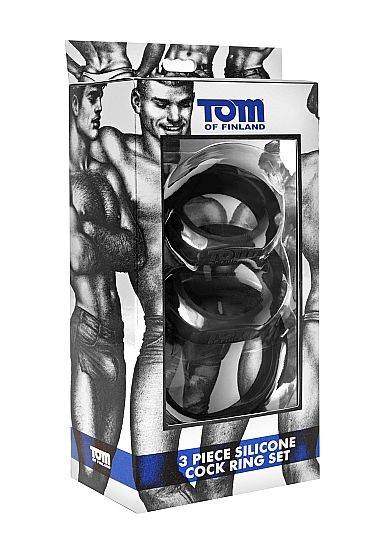 TOM OF FINLAND - 3-TEILIGES SILIKON-HAHNRING-SET - Vanelion Paradise