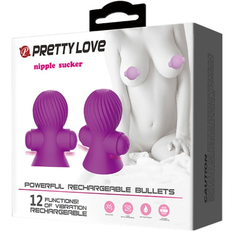 PRETTY LOVE - NIPPELSTIMULATOREN 12M LILA VIBRATION