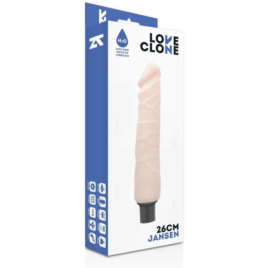 LOVECLONE - JANSEN SELBSTSCHMIERENDER VIBRATOR 26 CM -O- 4.2 CM - Vanelion Paradise