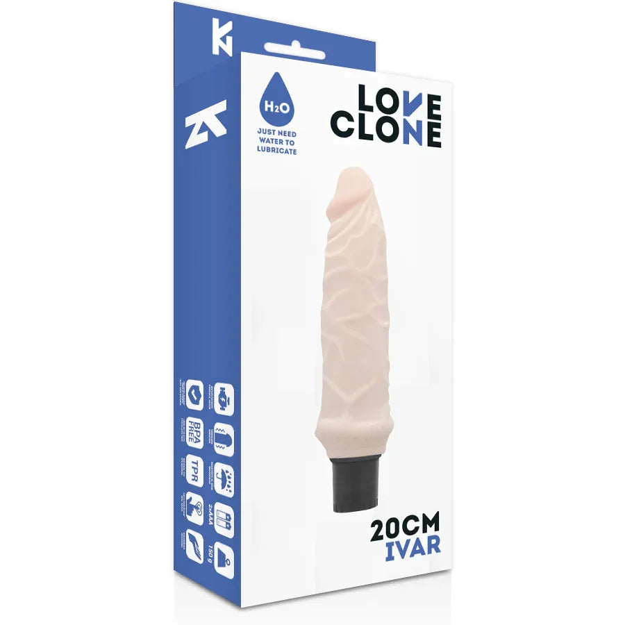 LOVECLONE - IVAR SELBSTSCHMIERENDER VIBRATOR 20 CM -O- 3.7 CM - Vanelion Paradise