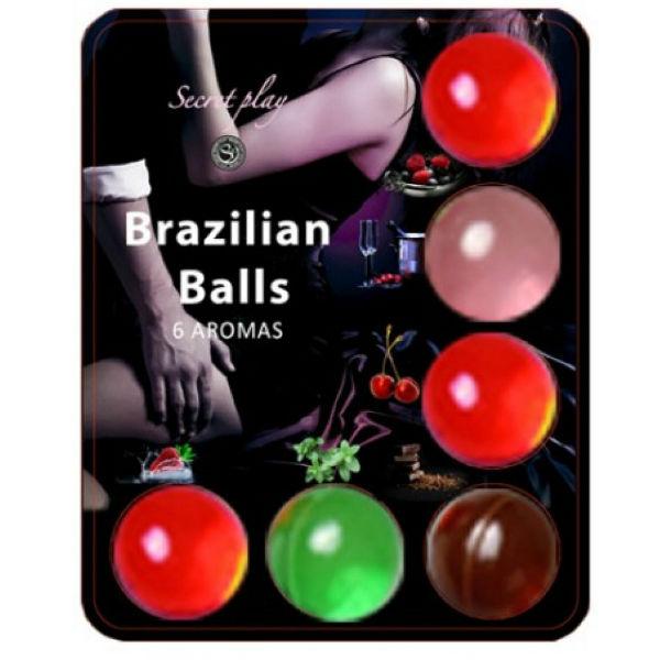 SECRETPLAY - BRAZILLIAN BALLS SCHMIERMITTEL HEISSE BÄLLE 6 EINHEITEN