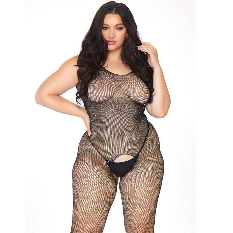 LEG AVENUE - CRYSTALYZED NET BODYSTOCKING 1X-2X - Vanelion Paradise