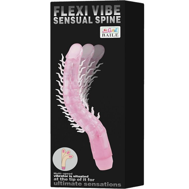 BAILE - FLEXI VIBE SENSUAL SPINE BIEGBARER VIBRIERDILDO FLIEDER 23.5 CM