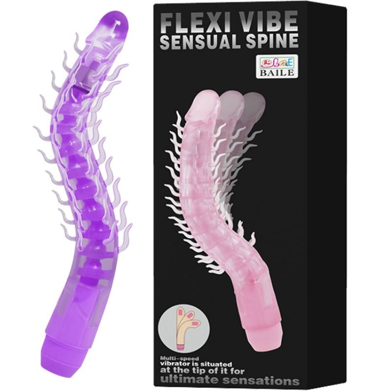 BAILE - FLEXI VIBE SENSUAL SPINE BIEGBARER VIBRIERDILDO FLIEDER 23.5 CM