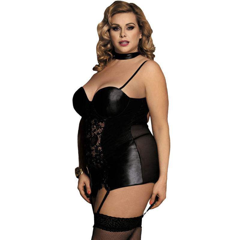 SUBBLIME - QUEEN PLUS FETISH STYLE UND FLORAL LACE CORSET - Vanelion Paradise
