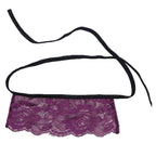SUBBLIME - CORSET THONG UND BLINDFOLD SCHWARZ UND LILA S / M. - Vanelion Paradise