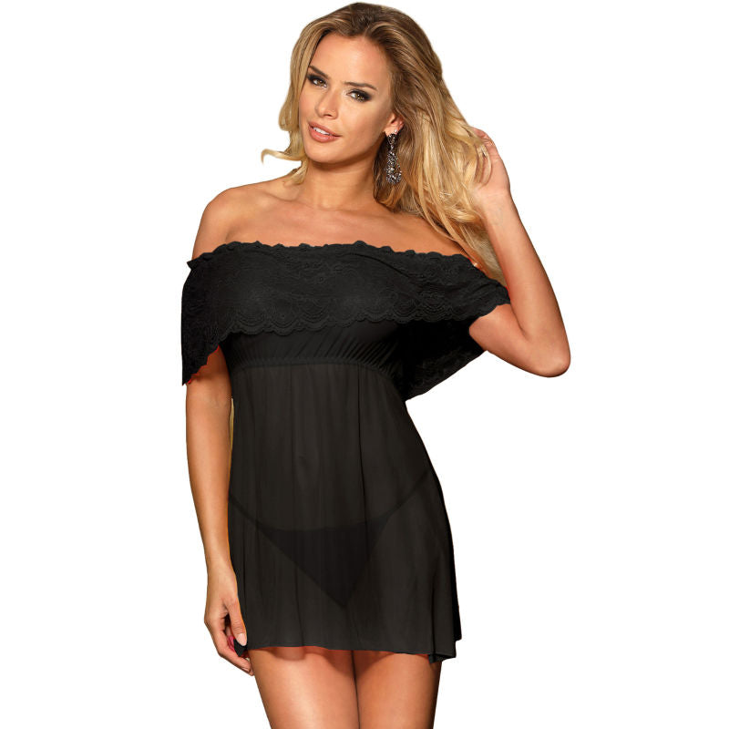 SUBBLIME - DRESSES KURZES KLEID + THONG BLACK S / M.