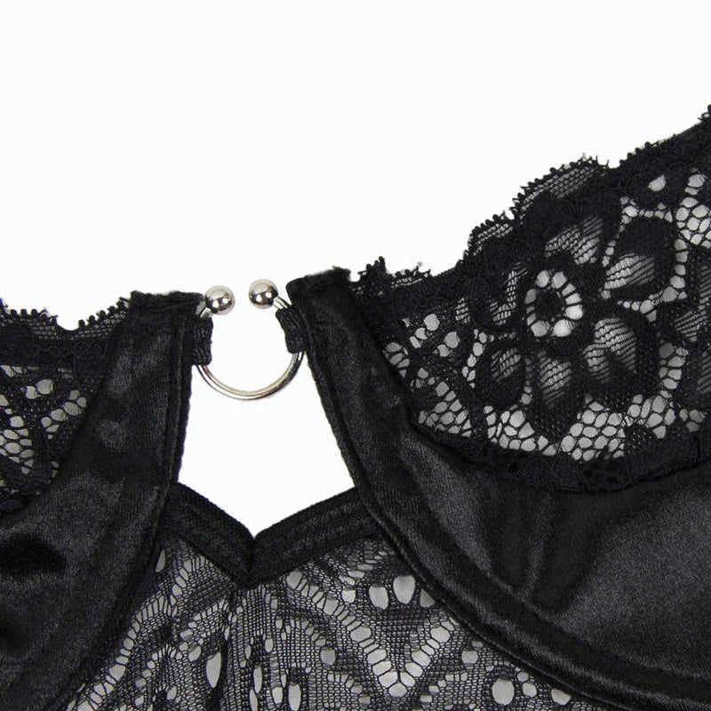 SUBBLIME - CORSET CORSET UND GÜRTEL SCHWARZ S / M. - Vanelion Paradise