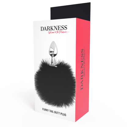 DARKNESS - EXTRA ANAL BUTTPLUG MIT SCHWANZ SCHWARZ 7 CM