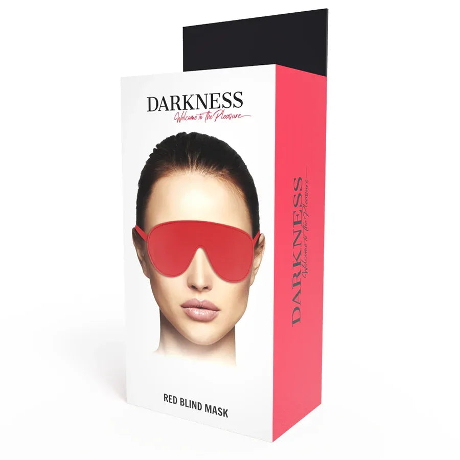 DARKNESS Rote BDSM Augenmaske – weich & verstellbar - Vanelion Paradise
