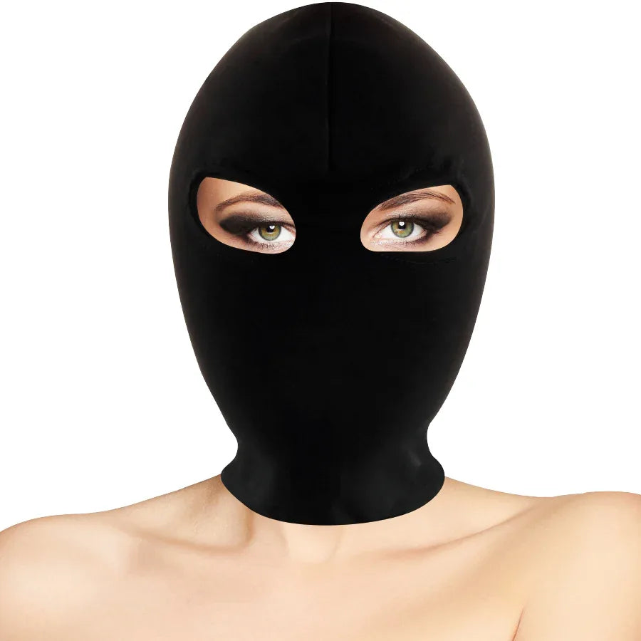 DARKNESS Maske Schwarz – Spandex-Haube mit Augenöffnungen - Vanelion Paradise